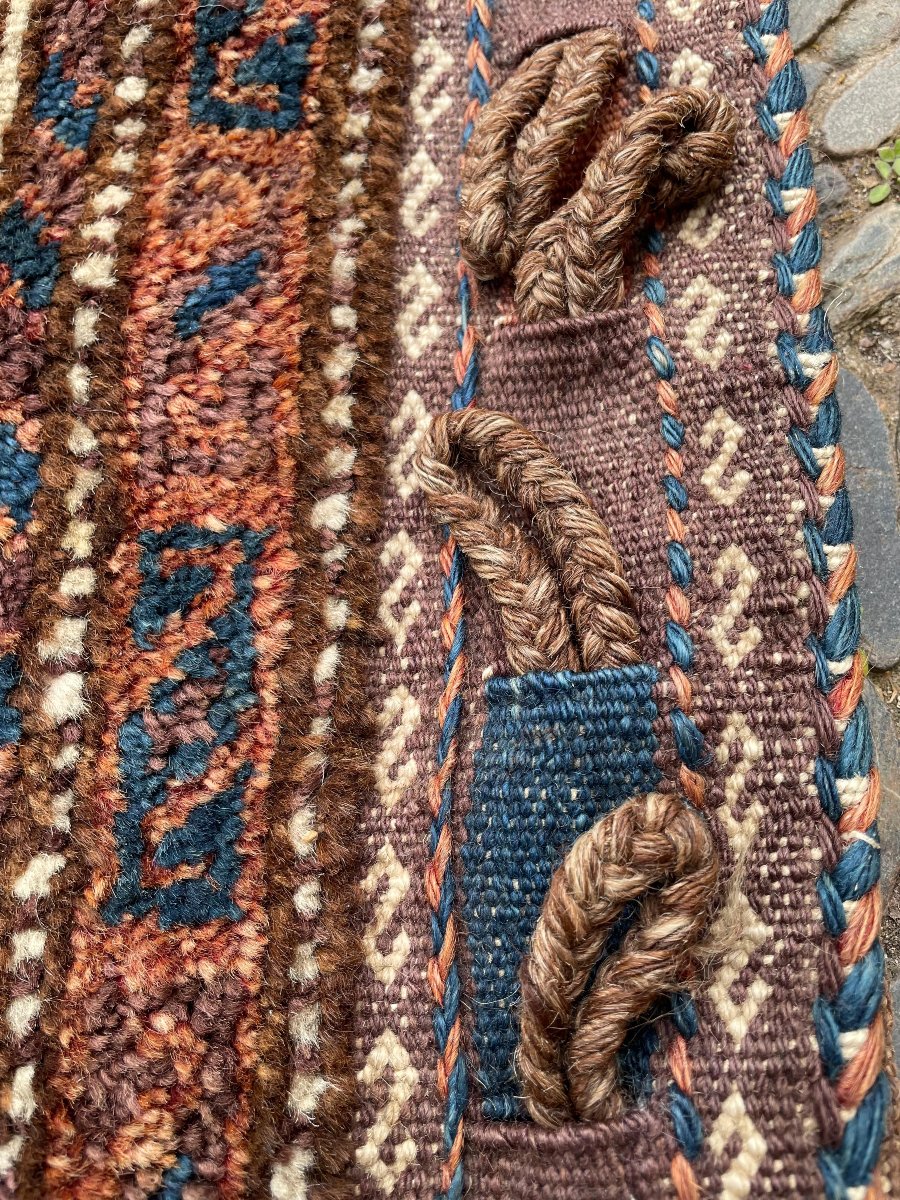 Khorjin / Bag - Cushion. Qashqai. Persia. Circa 1920. 52 X 50 Cm-photo-2