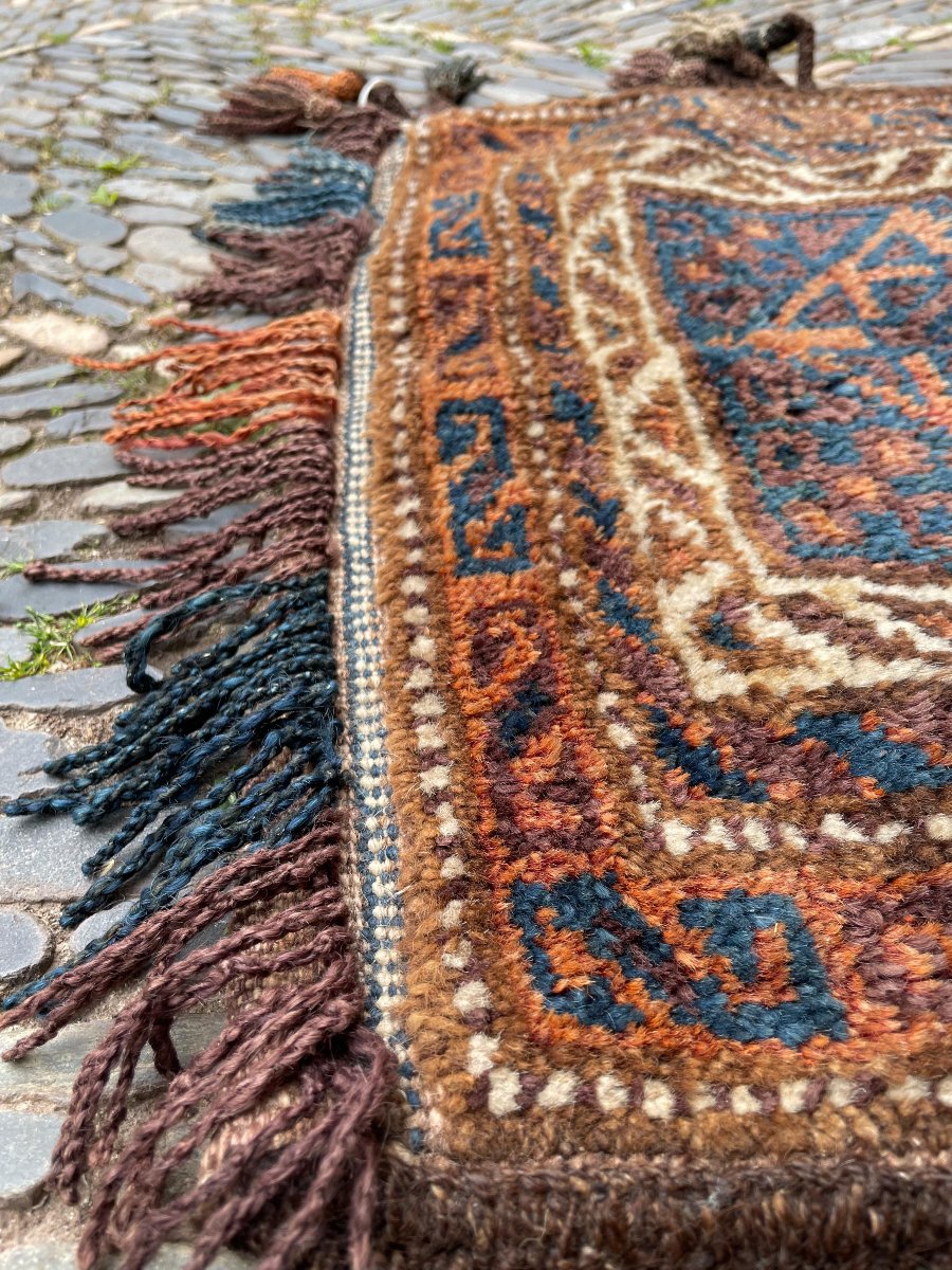 Khorjin / Bag - Cushion. Qashqai. Persia. Circa 1920. 52 X 50 Cm-photo-4