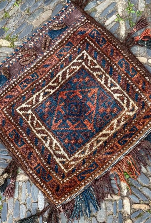 Khorjin / Bag - Cushion. Qashqai. Persia. Circa 1920. 52 X 50 Cm-photo-5
