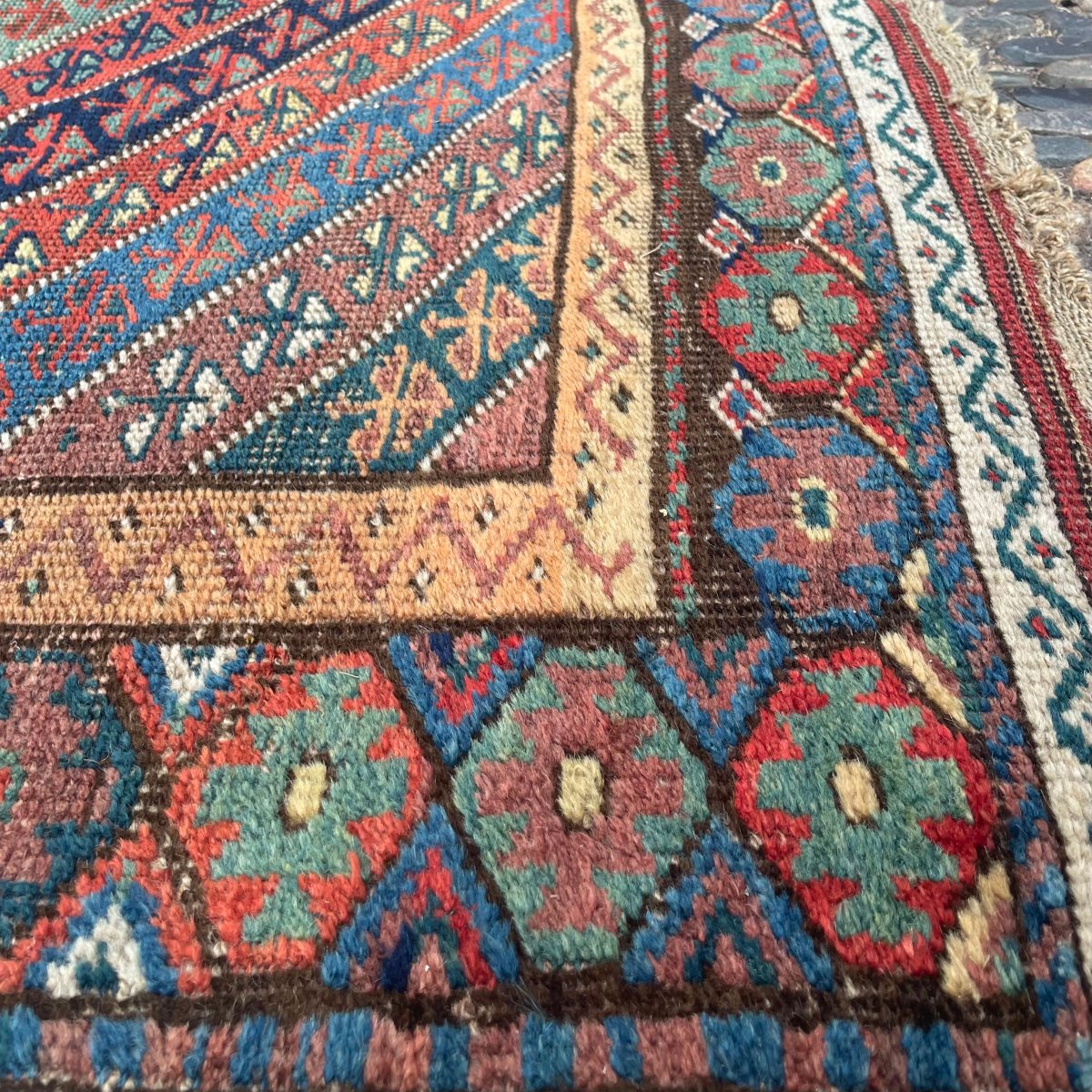 Tapis Gendje. Azerbaïdjan. Caucase. Circa 1880. 114 x 86 cm-photo-2