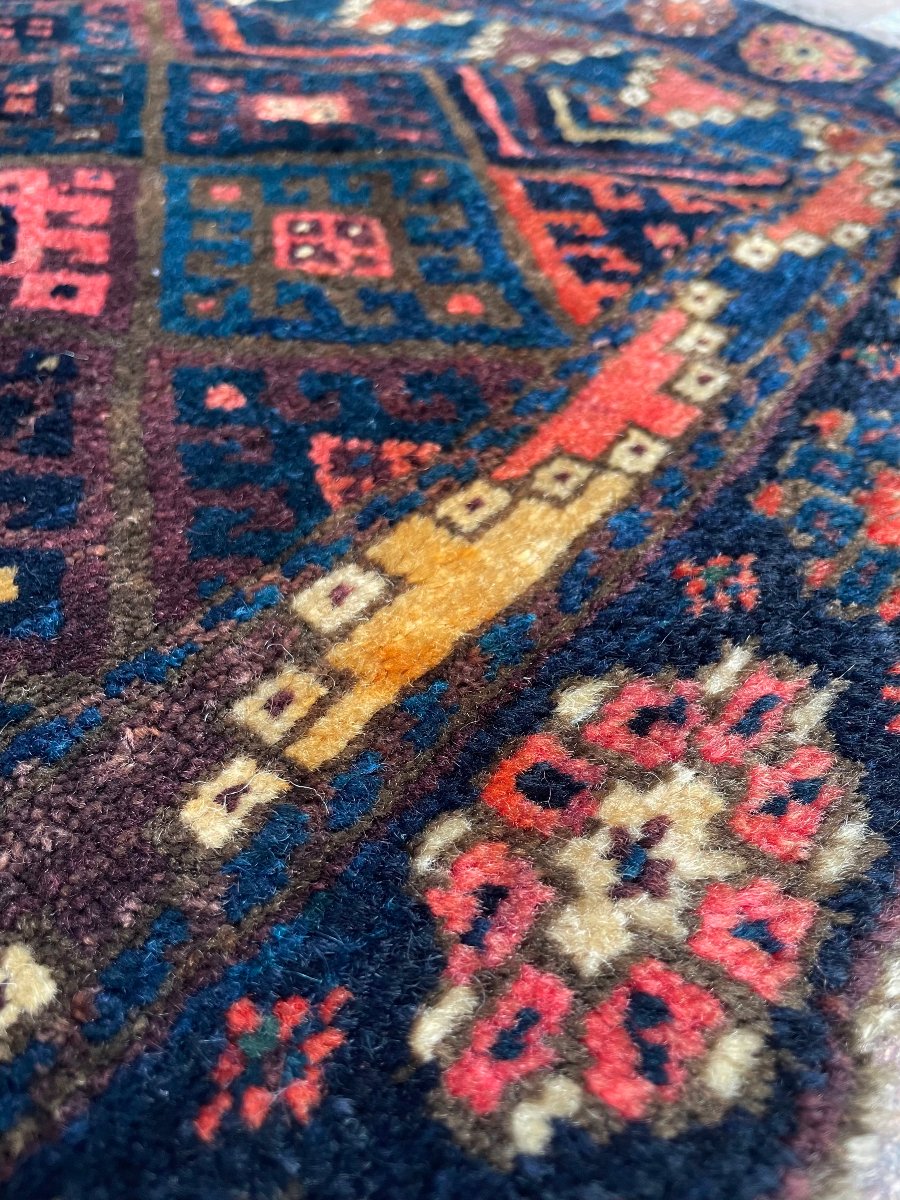 Khorjin Rug. Kurdish Jaff. Circa 1900. 105 X 67 Cm-photo-2