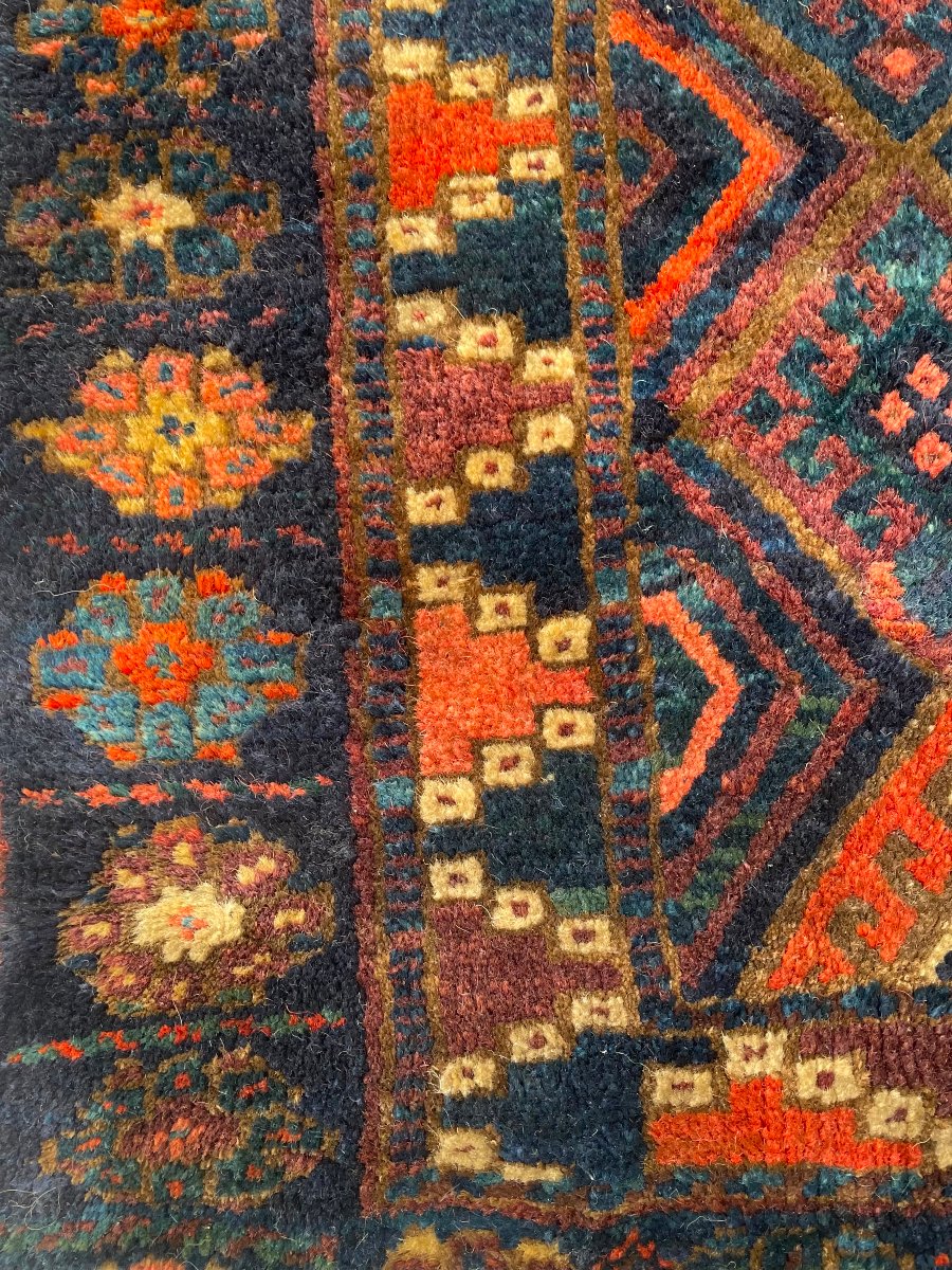 Khorjin Rug. Kurdish Jaff. Circa 1900. 105 X 67 Cm-photo-1