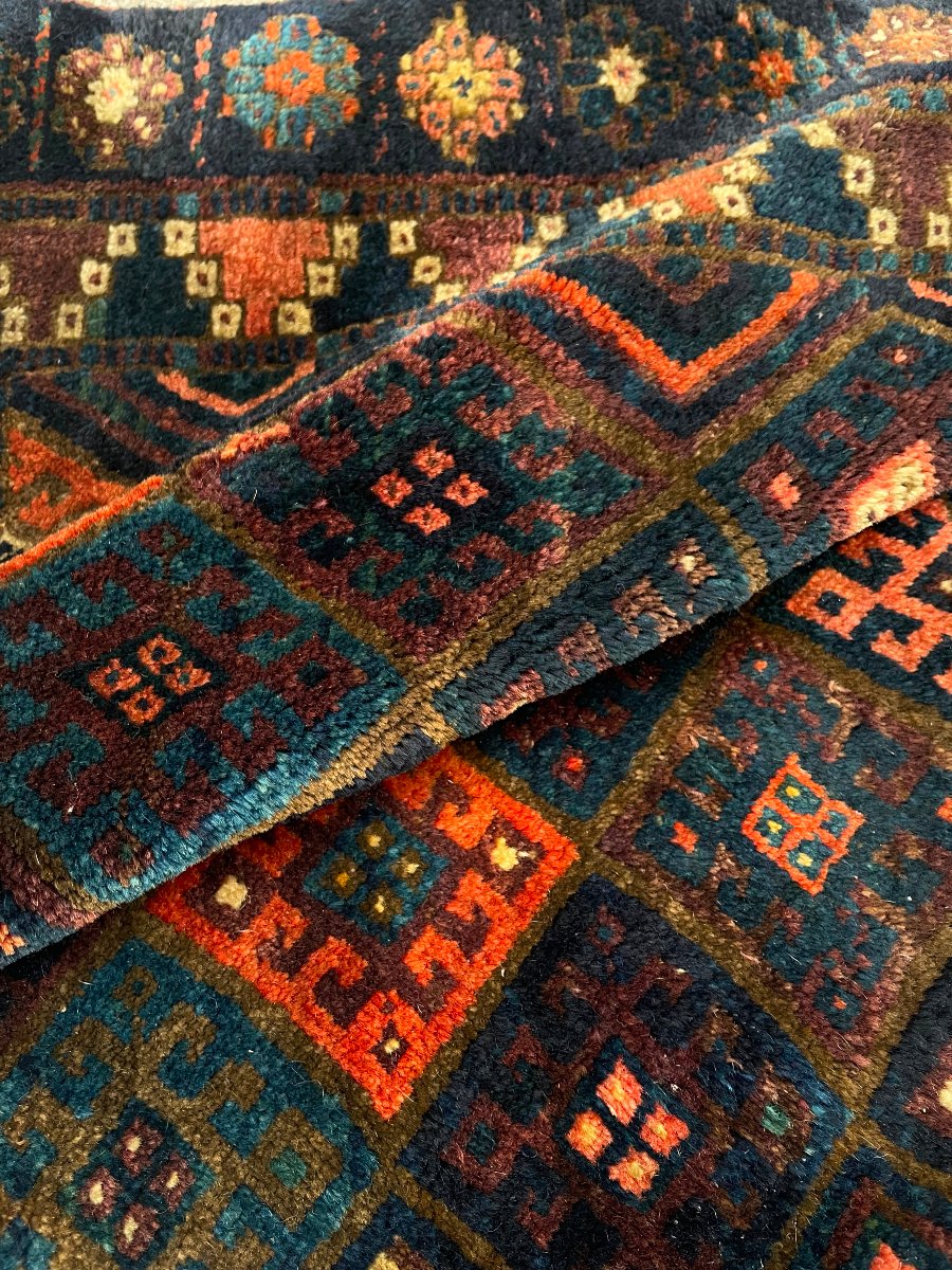 Khorjin Rug. Kurdish Jaff. Circa 1900. 105 X 67 Cm-photo-3