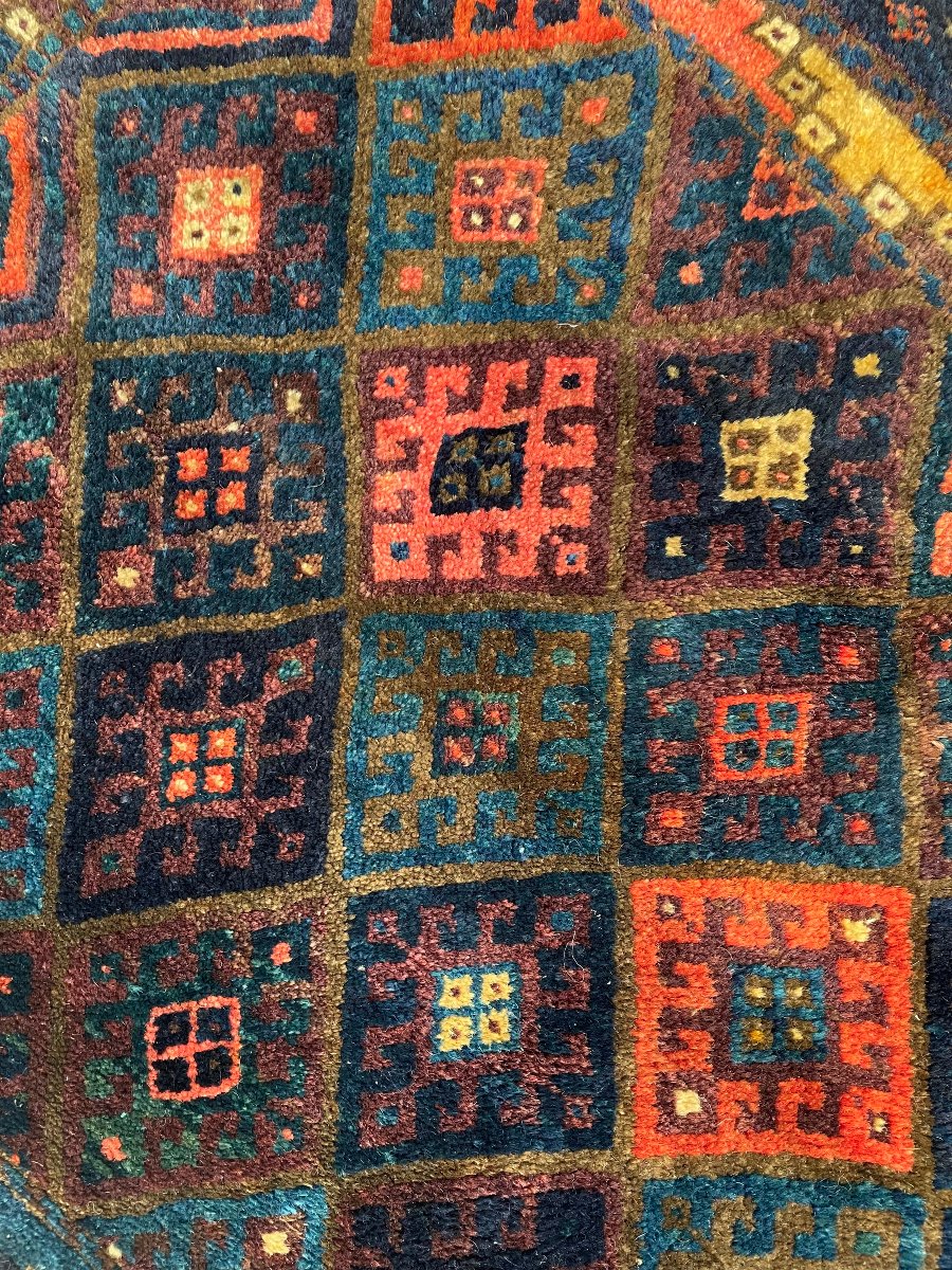 Khorjin Rug. Kurdish Jaff. Circa 1900. 105 X 67 Cm-photo-6