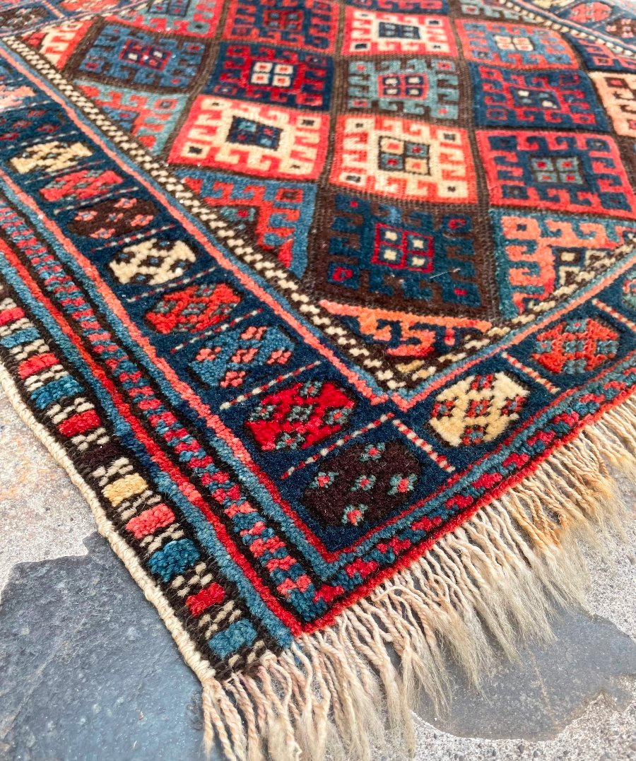 Khorjin / Bag Front. Qashqai. Persia. Circa 1900.  62 X 62 Cm-photo-2