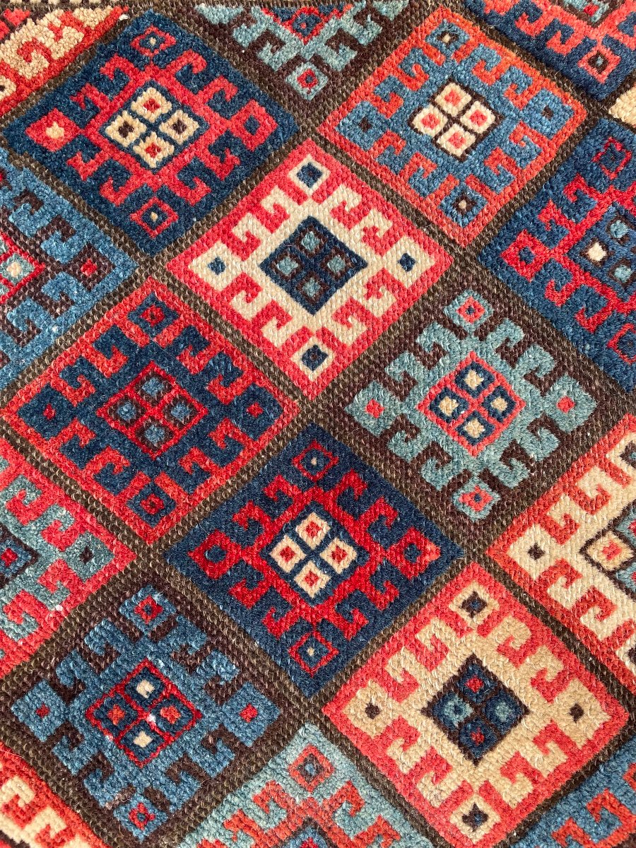 Khorjin / Bag Front. Qashqai. Persia. Circa 1900.  62 X 62 Cm-photo-4