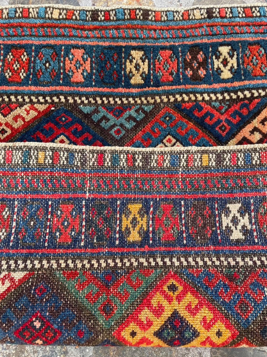 Khorjin / Bag Front. Qashqai. Persia. Circa 1900.  62 X 62 Cm-photo-6