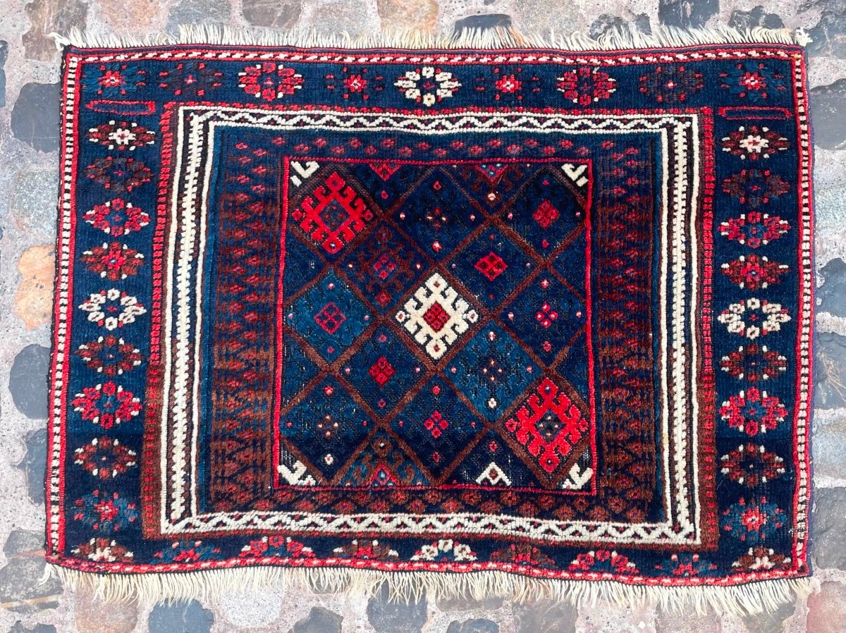 Khorjin Rug. Kurdish Jaff. Circa 1900. 110 X 78 Cm-photo-3