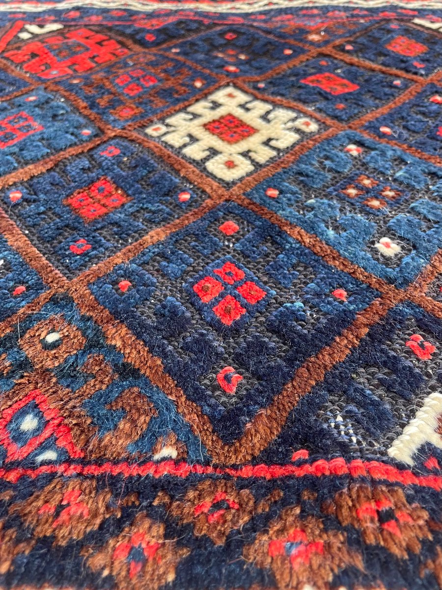 Khorjin Rug. Kurdish Jaff. Circa 1900. 110 X 78 Cm-photo-4