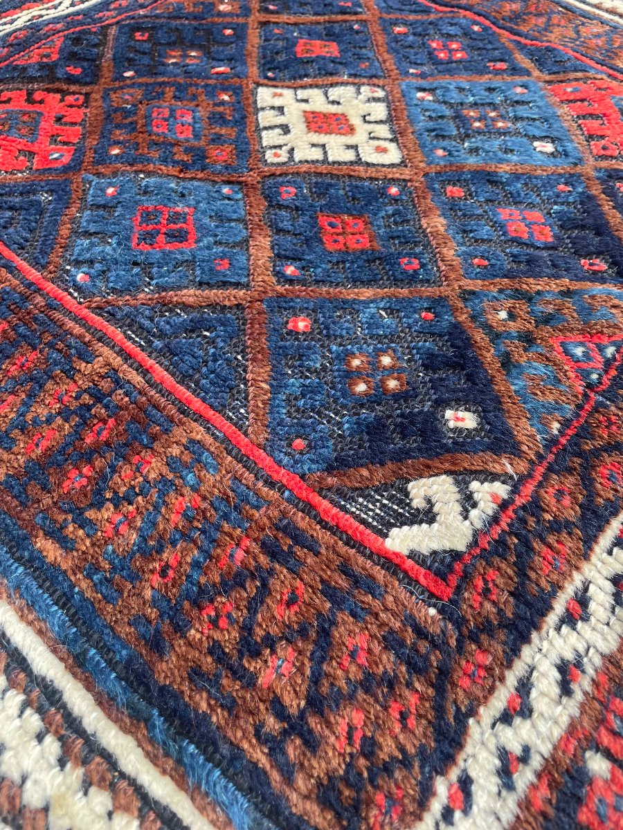Khorjin Rug. Kurdish Jaff. Circa 1900. 110 X 78 Cm-photo-1