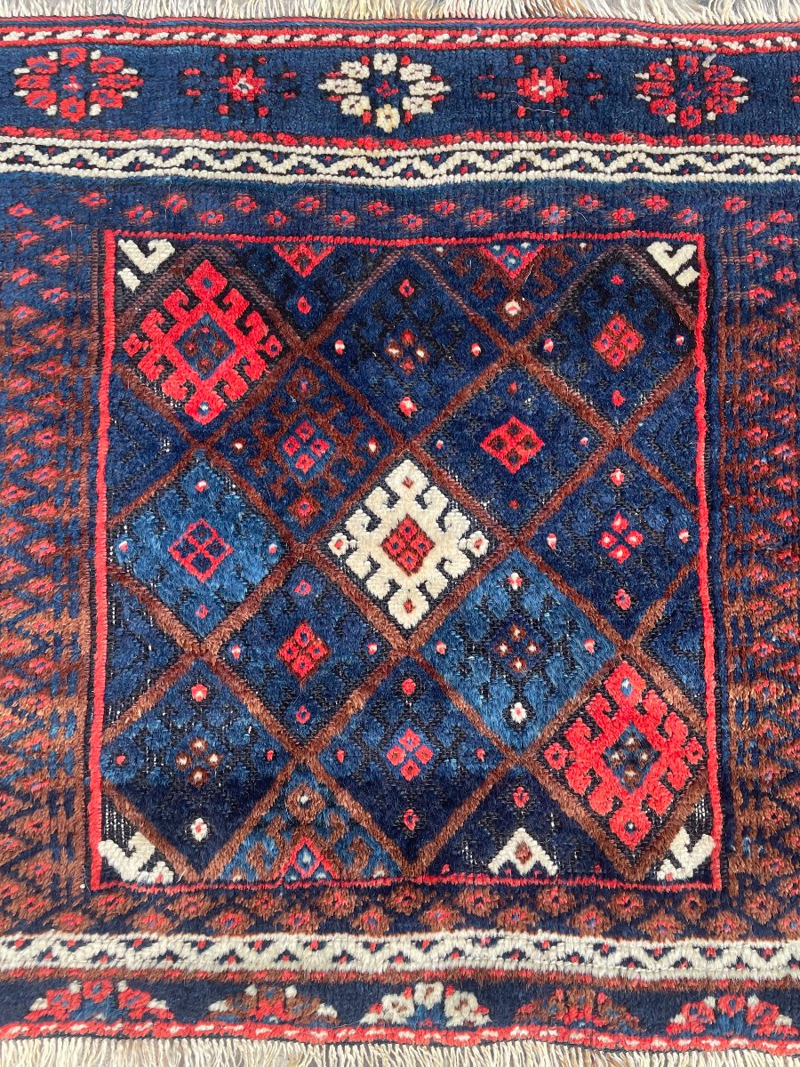 Khorjin Rug. Kurdish Jaff. Circa 1900. 110 X 78 Cm-photo-7