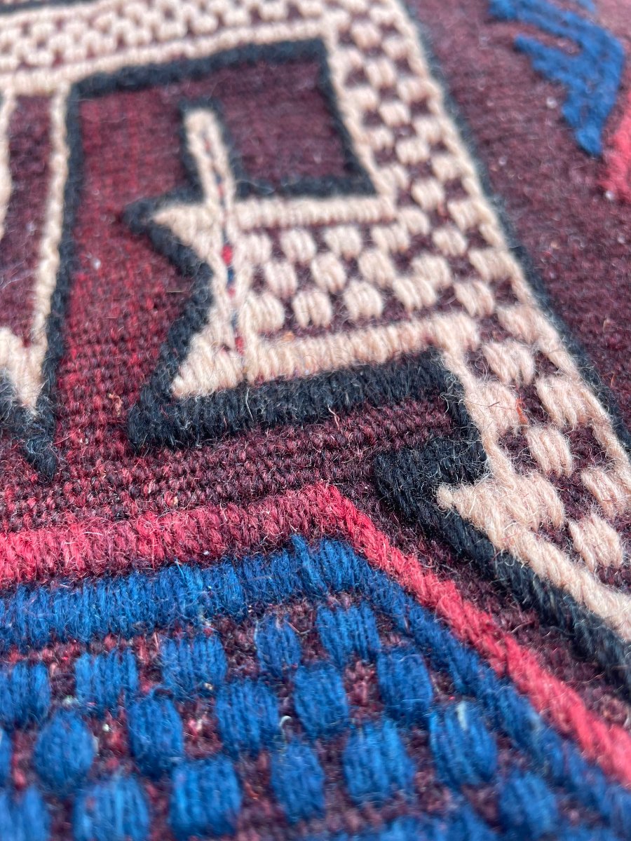 Kilim brodé Bergama. Anatolie. Milieu 20 ième. 115 x 72 cm-photo-3