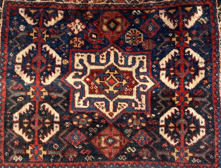 Tapis. Face de Khorjin. Perse. Circa 1880. 62 x 55 cm-photo-2