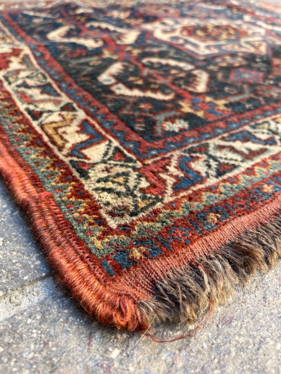 Tapis. Face de Khorjin. Perse. Circa 1880. 62 x 55 cm-photo-6