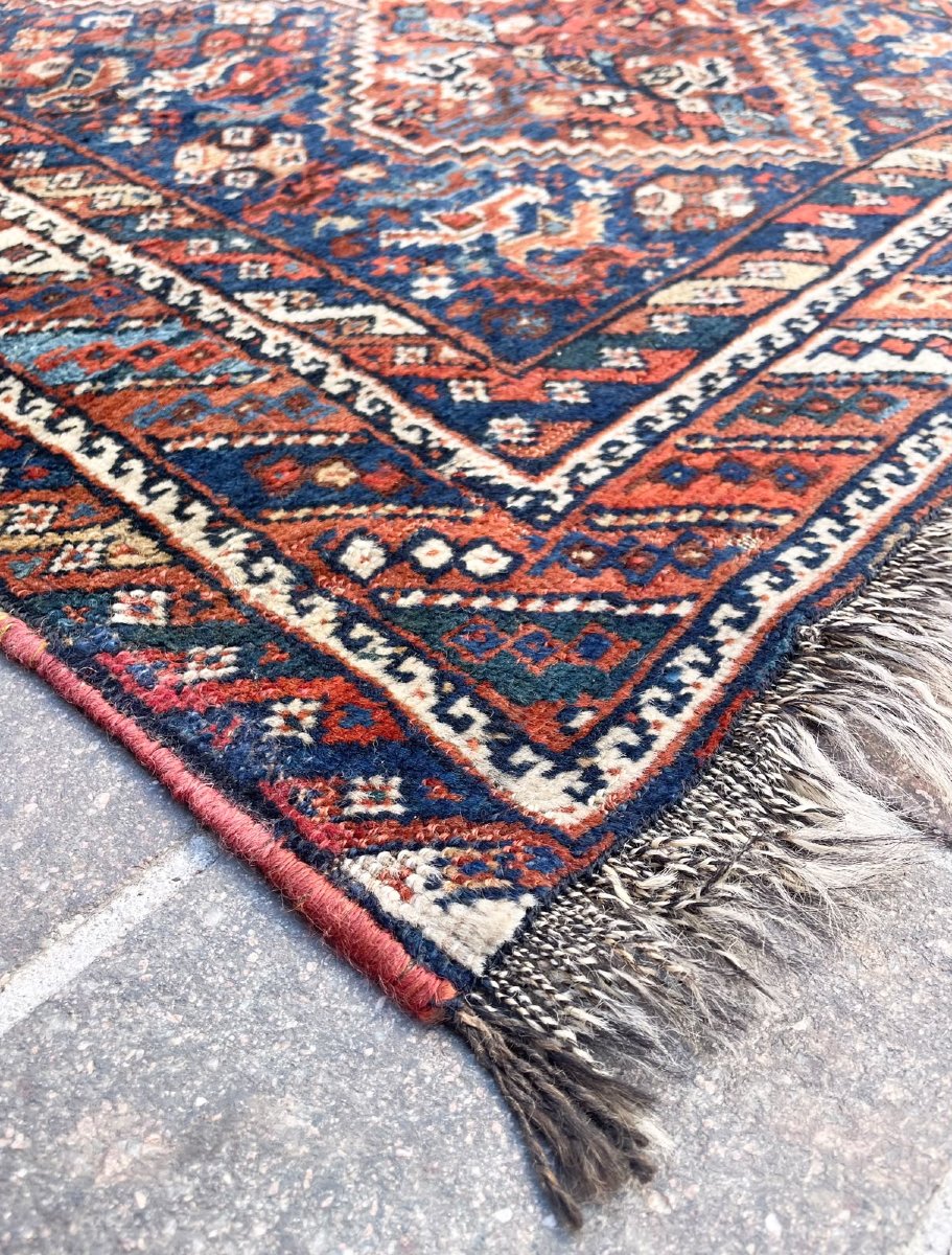 Qashqai Rug. Persia. Circa 1900. 126 X 90 Cm-photo-3
