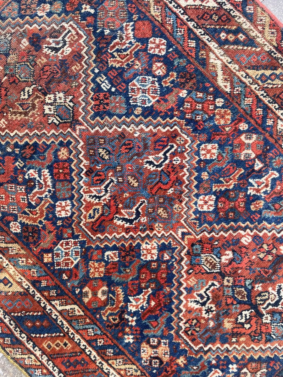 Qashqai Rug. Persia. Circa 1900. 126 X 90 Cm-photo-4