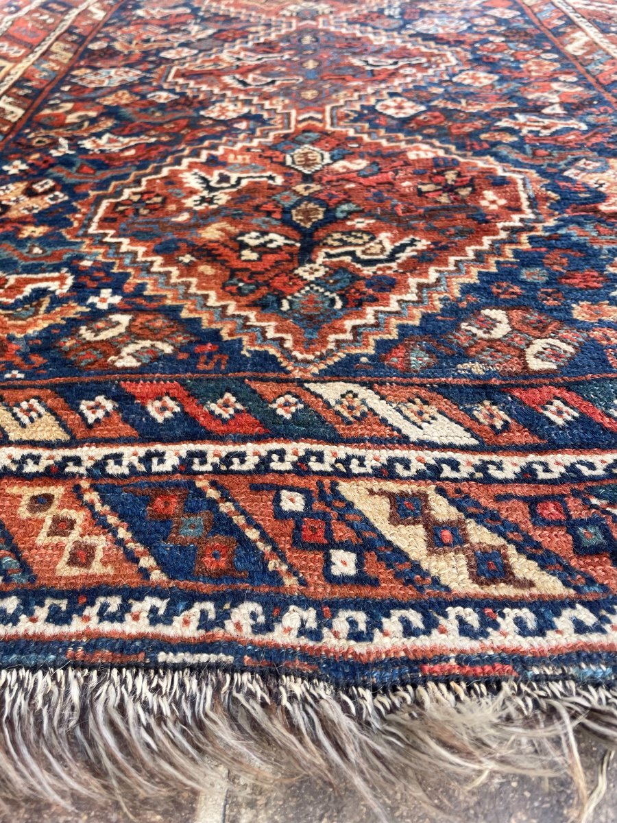 Qashqai Rug. Persia. Circa 1900. 126 X 90 Cm-photo-4