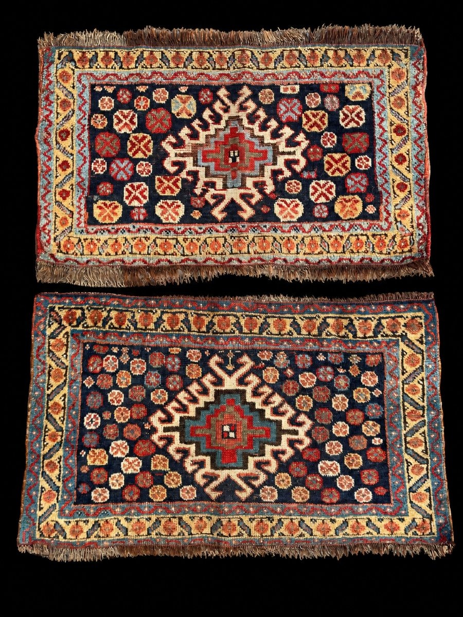 Paire de Khorjin. Perse. Circa 1900. 75 x 45 cm (x2). Tapis