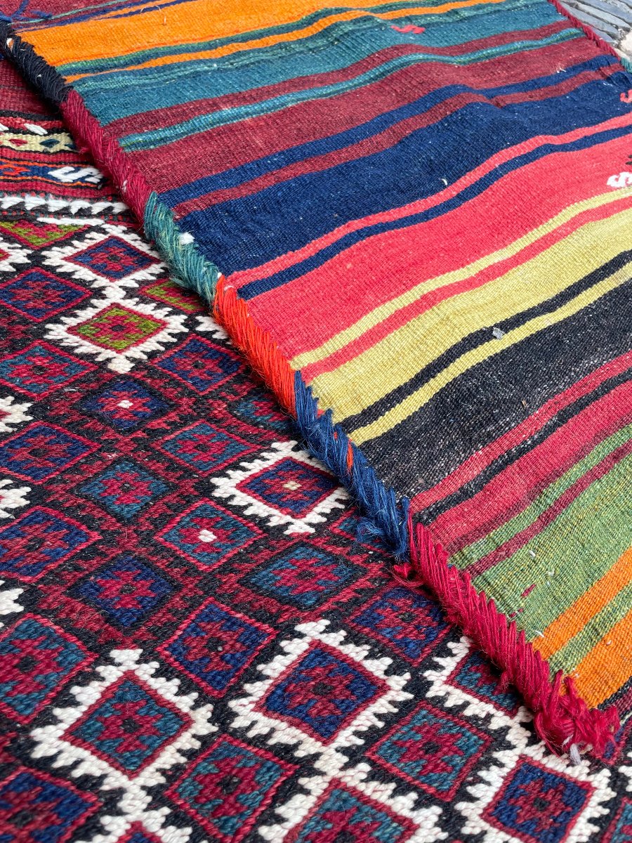 Double sacoche (Heybe). Anatolie. Milieu 20 ième. 147 x 48 cm. Tapis-photo-4