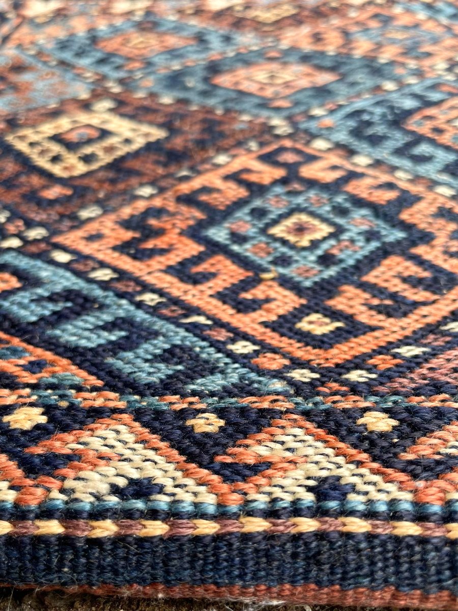 Khorjin / sacoche. Jaff Kurde. Perse. Circa 1900. 45 x 41 cm. Tapis-photo-3