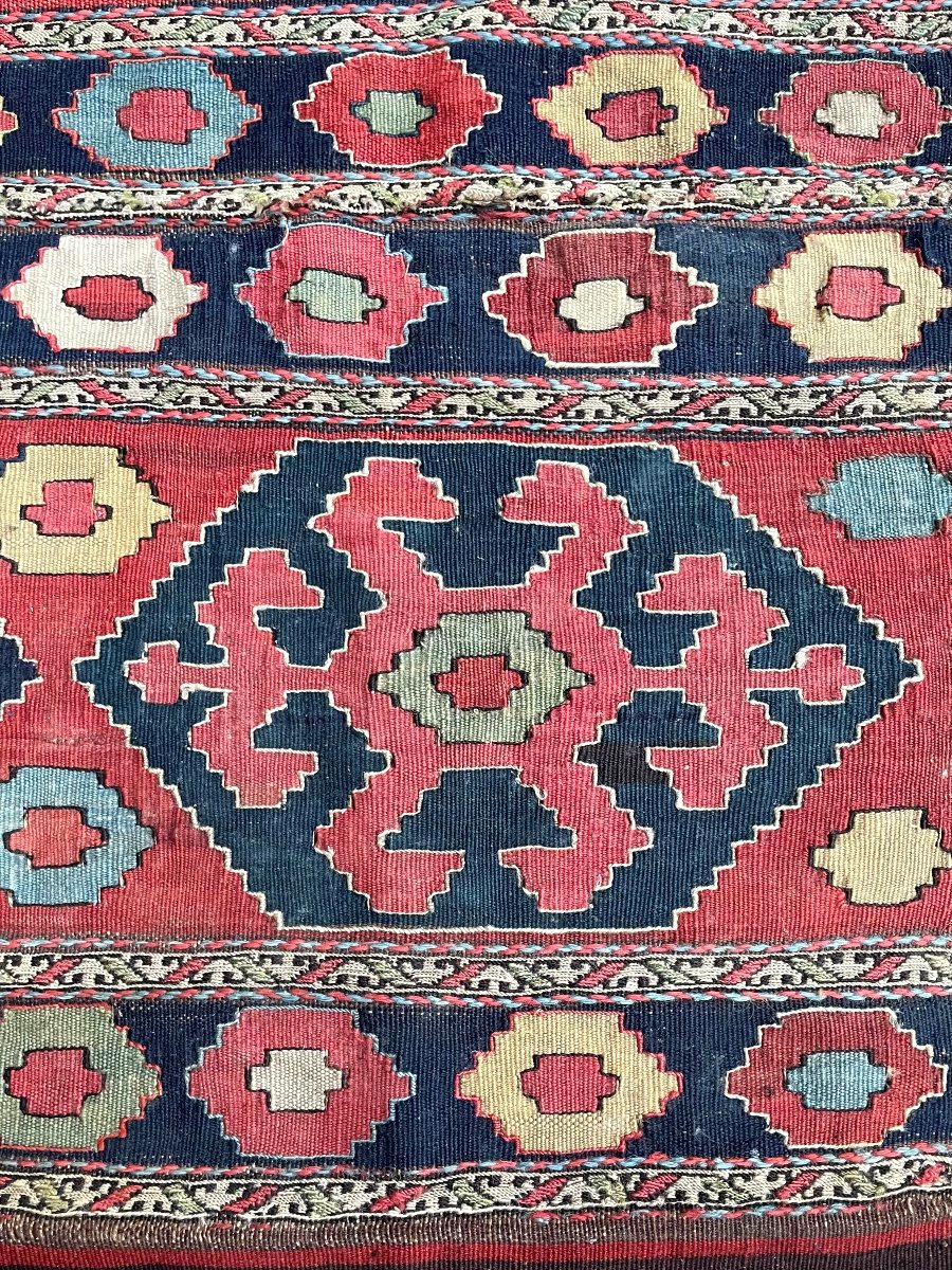 Maffrash Shahsaven. Perse. Circa 1880. 110 x 110 cm. Tapis tissé-photo-4