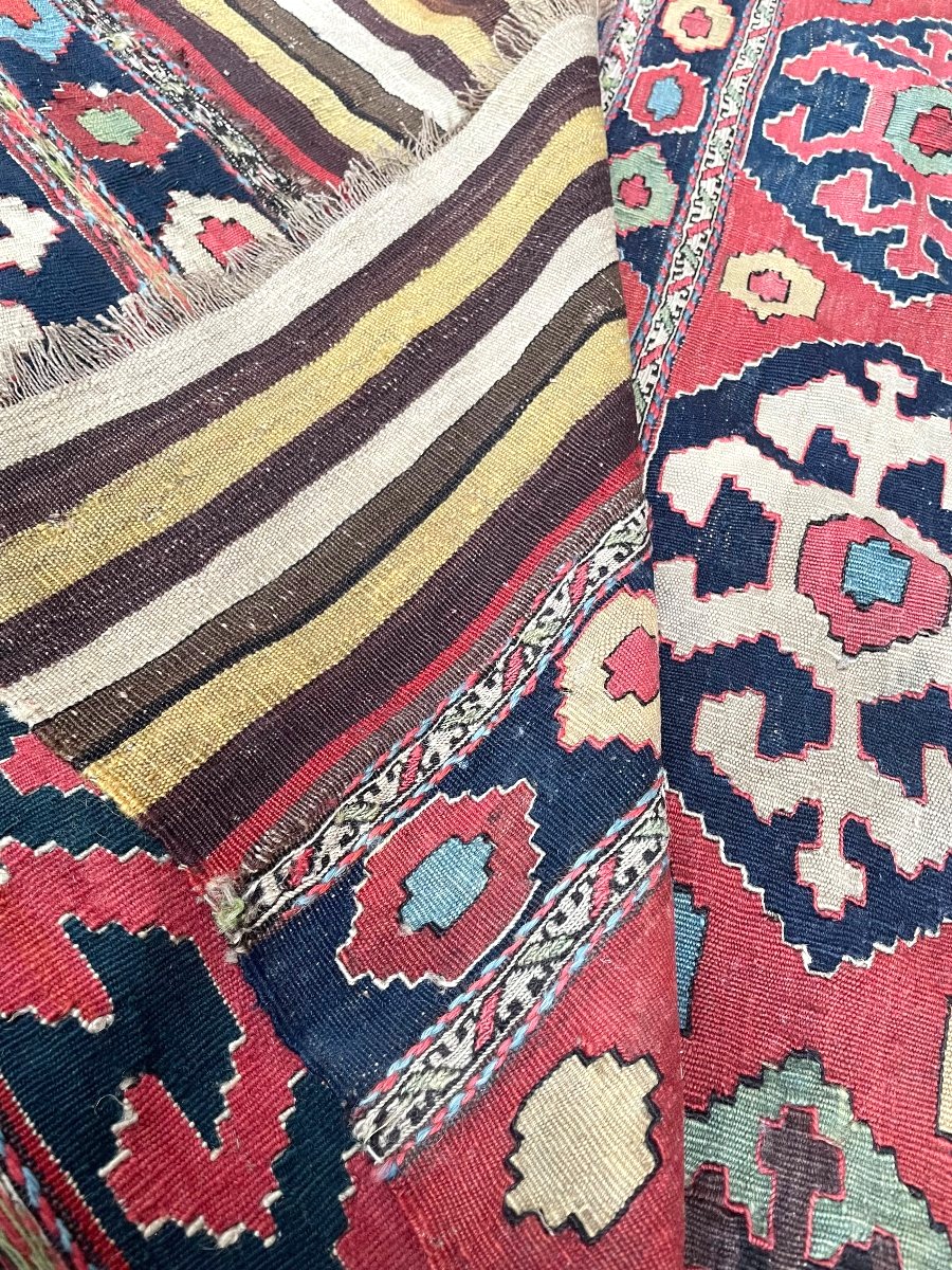 Maffrash Shahsaven. Perse. Circa 1880. 110 x 110 cm. Tapis tissé-photo-3