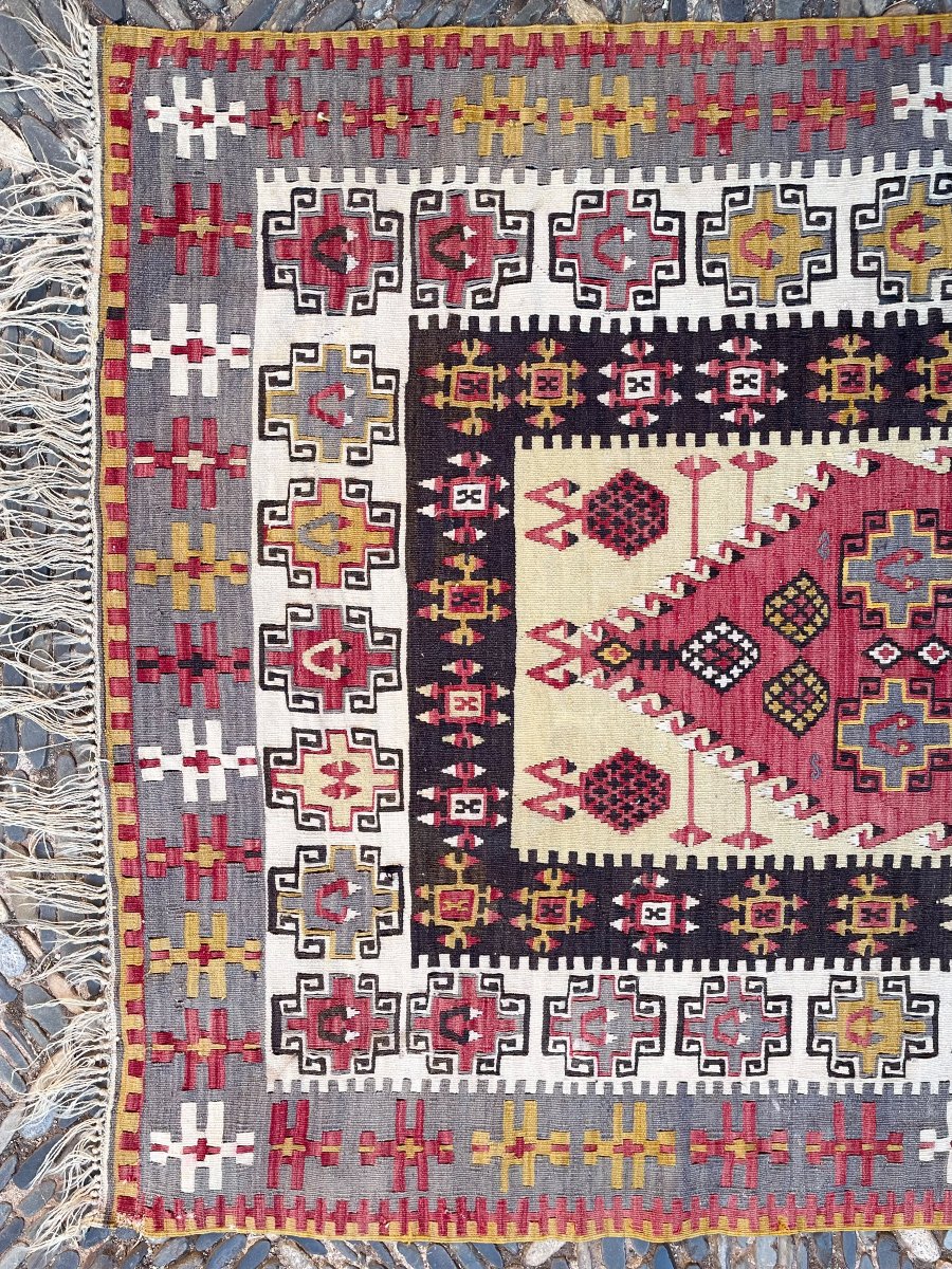 Kilim Şarkışla / Anatolie. Circa 1930. 168 x 106 cm. Tapis-photo-4