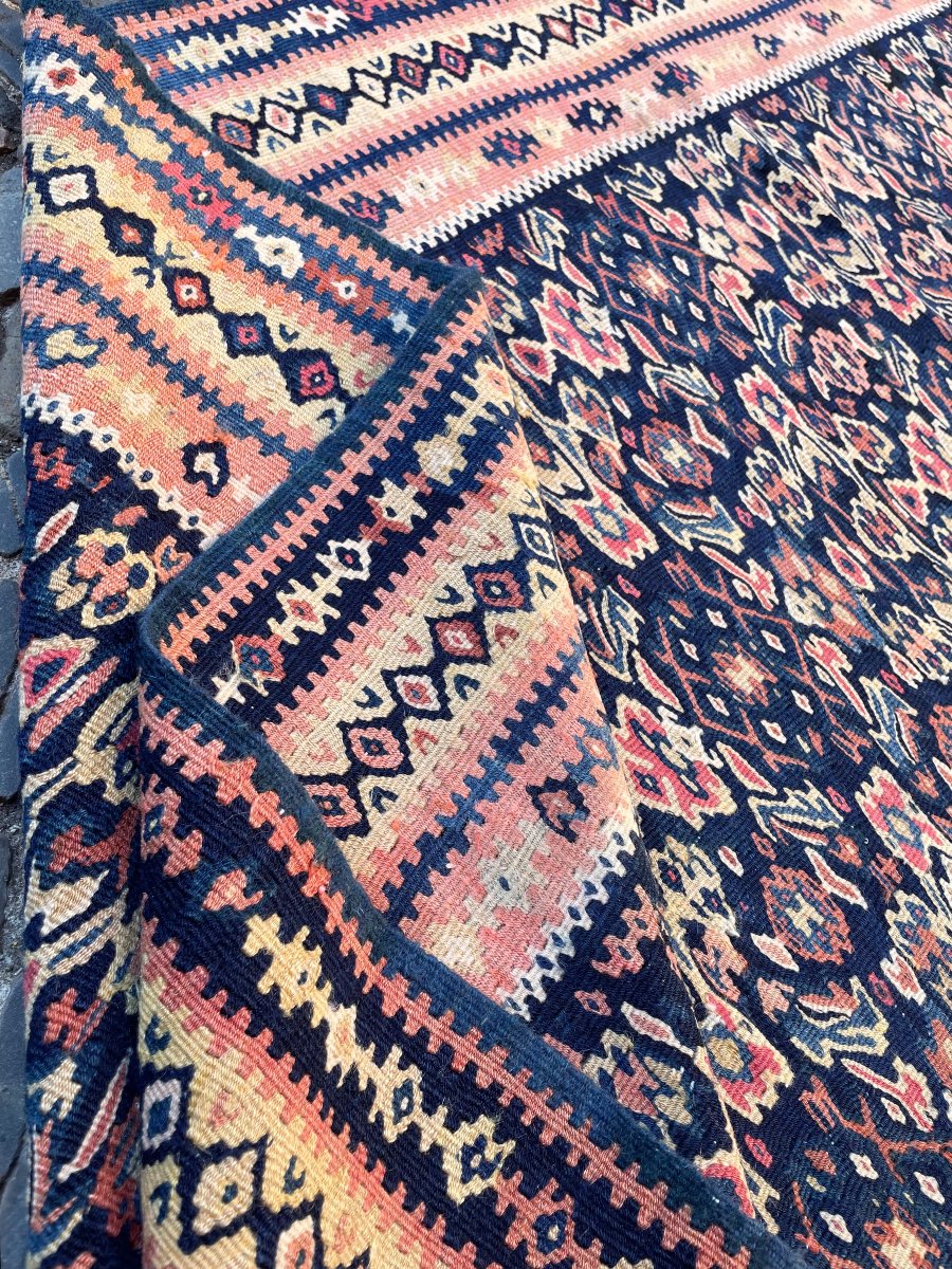 Kilim Senneh - Persia. Circa 1900. 183 X 128 Cm. Rug-photo-3