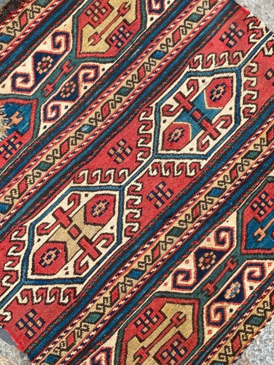 Maffrash Karabakh Fragment. Caucasus. Circa 1825. 46 X 43 Cm. Rug-photo-2