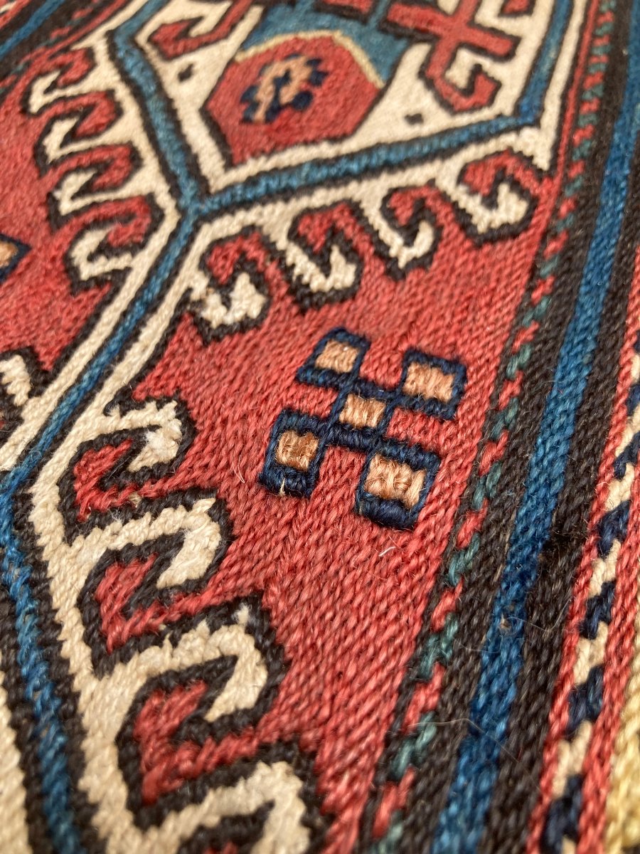Maffrash Karabakh Fragment. Caucasus. Circa 1825. 46 X 43 Cm. Rug-photo-1