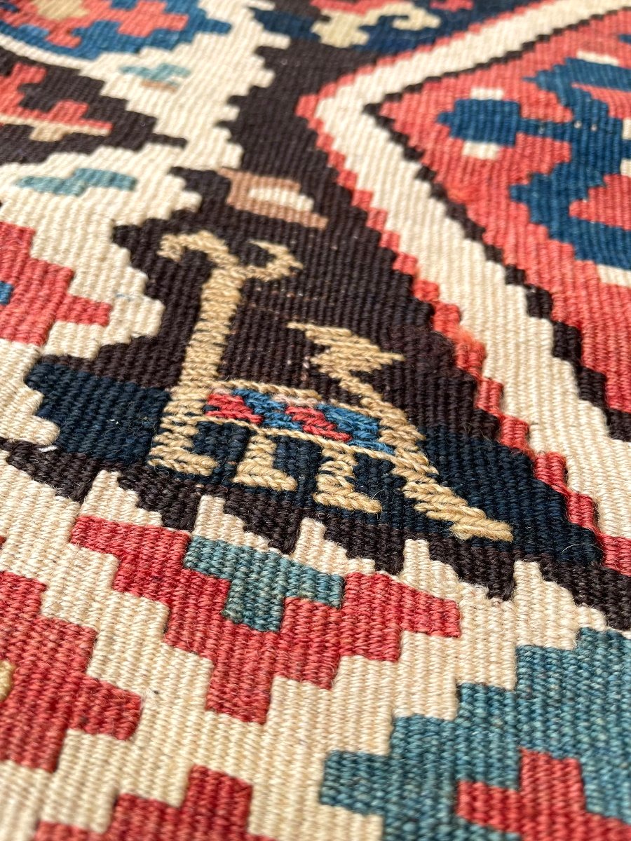 Kilim Shahsaven - Persia. Late 19th Century. 120 X 90 Cm. Rug-photo-4