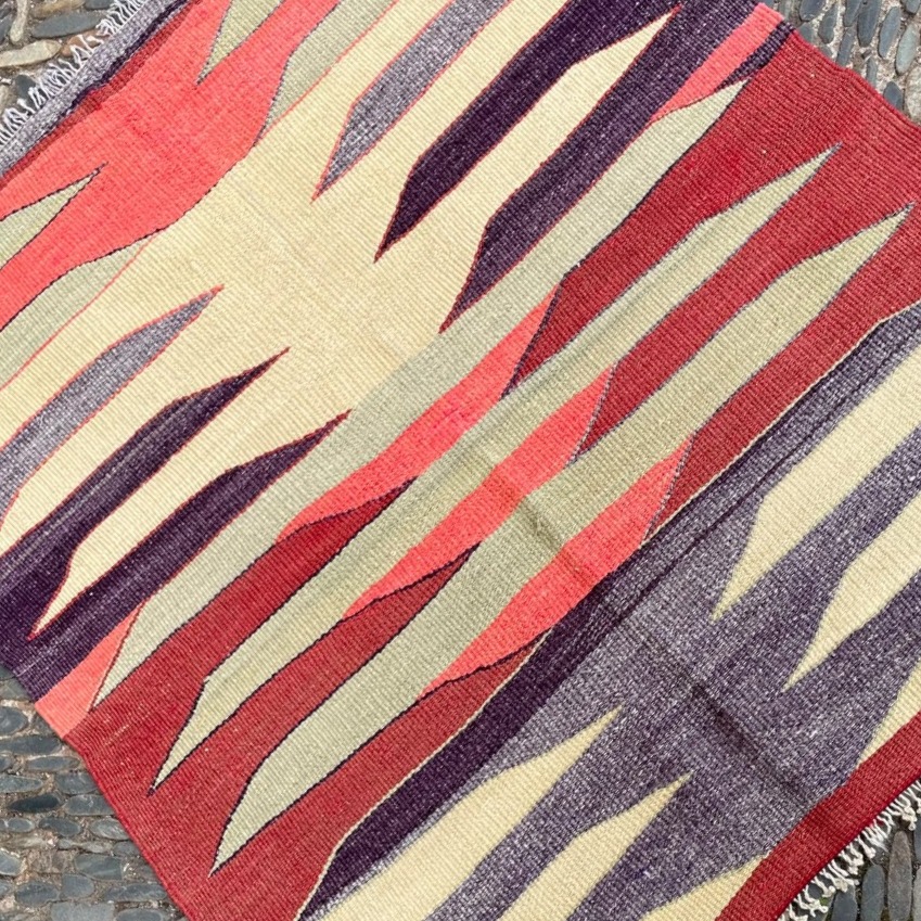 Kilim Parmaklı - Afyon, Anatolia. Circa 1960. 104 X 96 Cm-photo-2