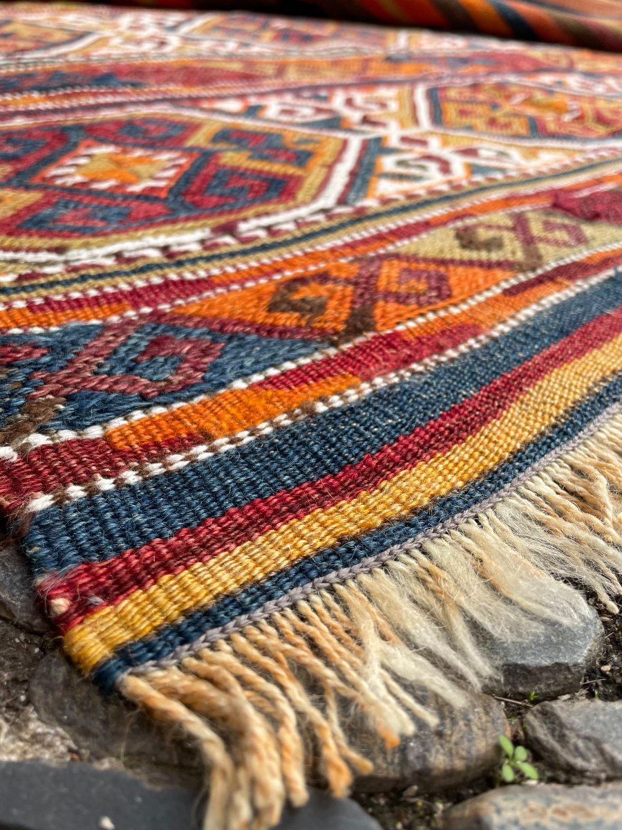 Kilim Chuval. Région de Maraş / Anatolie. Circa 1900. 160 x 83 cm. Tapis-photo-4