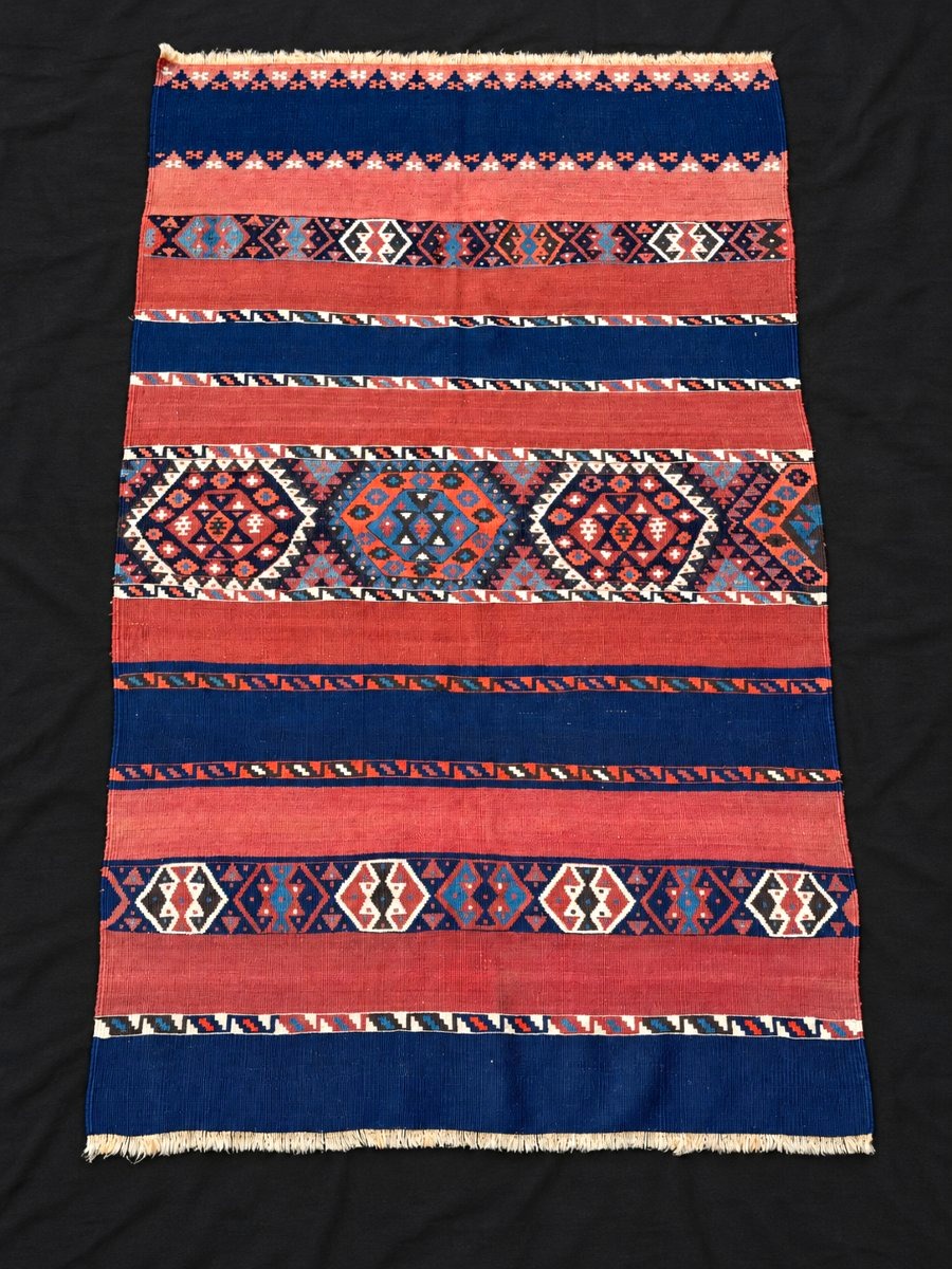 Shirvan Kilim - Caucasus. Circa 1890.  188 X 110  Cm. Rug