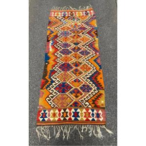Anatolian Kilim. Mid-20th Century. 305 X 125 Cm