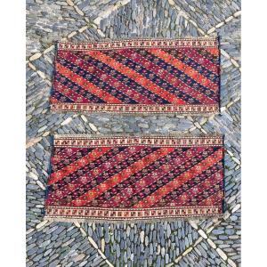 Pair Of Fragments By Maffrash Shahsaven / Persia. Circa 1900. 100 X 43 Cm (x2)