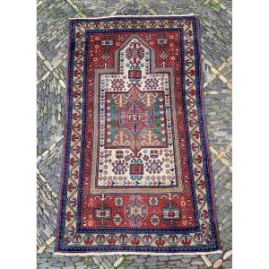 Kazakh Prayer Rug. Caucasus. Early 20th Century. 153 X 88 Cm