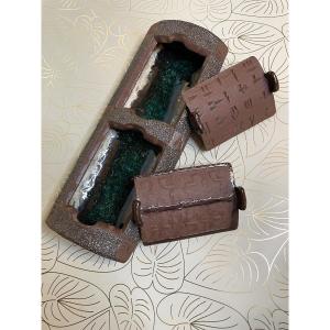 Plumier « Buveurs de bière » Céramique Claude Agier Mollinari