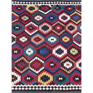 Kilim Qashqai - Veramin. Perse. Circa 1880. 350 x 145 cm