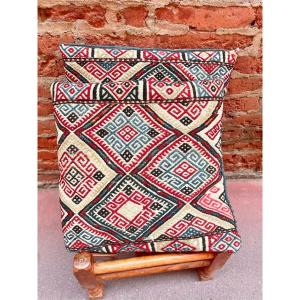 Pair Of Maffrash Shahsaven Cushions, Early 20th Century. 40 X 40 Cm