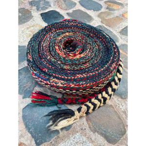 Kilim. Bande tissée de tente de nomades Shasaven. Perse. Circa 1900. 700 x 7 cm