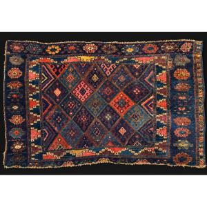 Khorjin Rug. Kurdish Jaff. Circa 1900. 105 X 67 Cm
