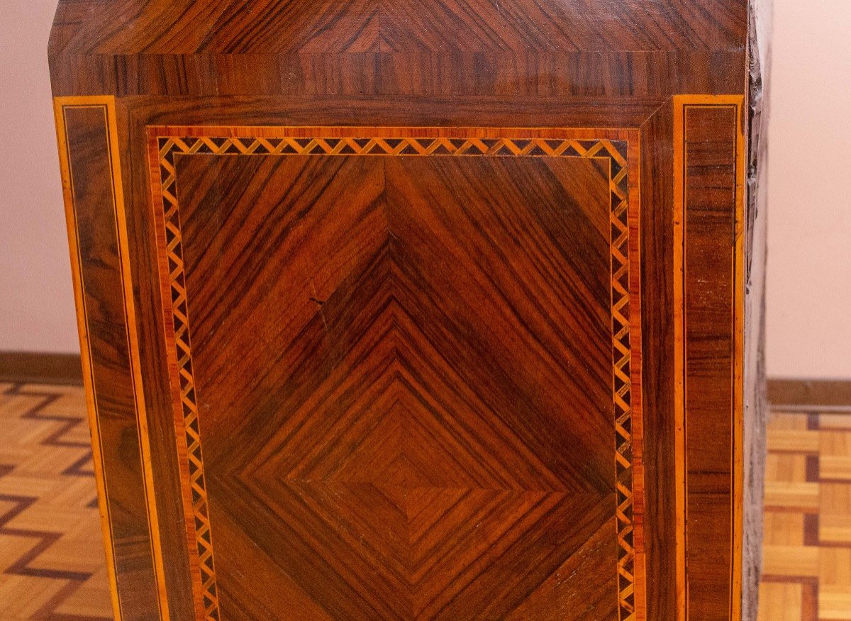 Commode à Abattant En Noyer Avec Incrustations, Louis XVI, XVIIIe Siècle-photo-5