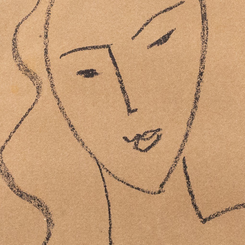  Henri Matisse, Lithographie,"vierge Et Enfant Sur Fond De Fleurs Et d'étoiles", 1920-photo-2