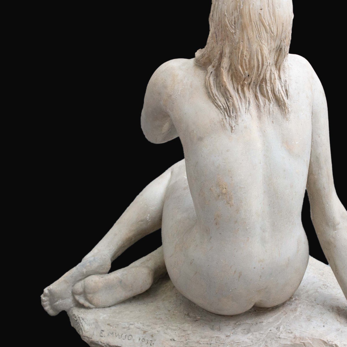 Emilio Musso, Large Plaster Sculpture, "young Woman," 1937-photo-4