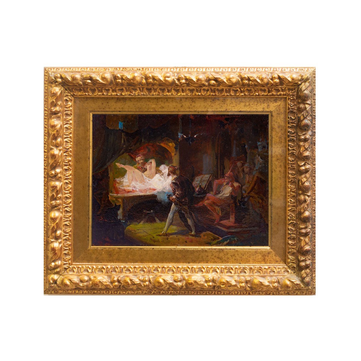 Oil On Cardboard, Attr. Mariano Fortuny, "venetian Scene," Epoch 19th Century-photo-3