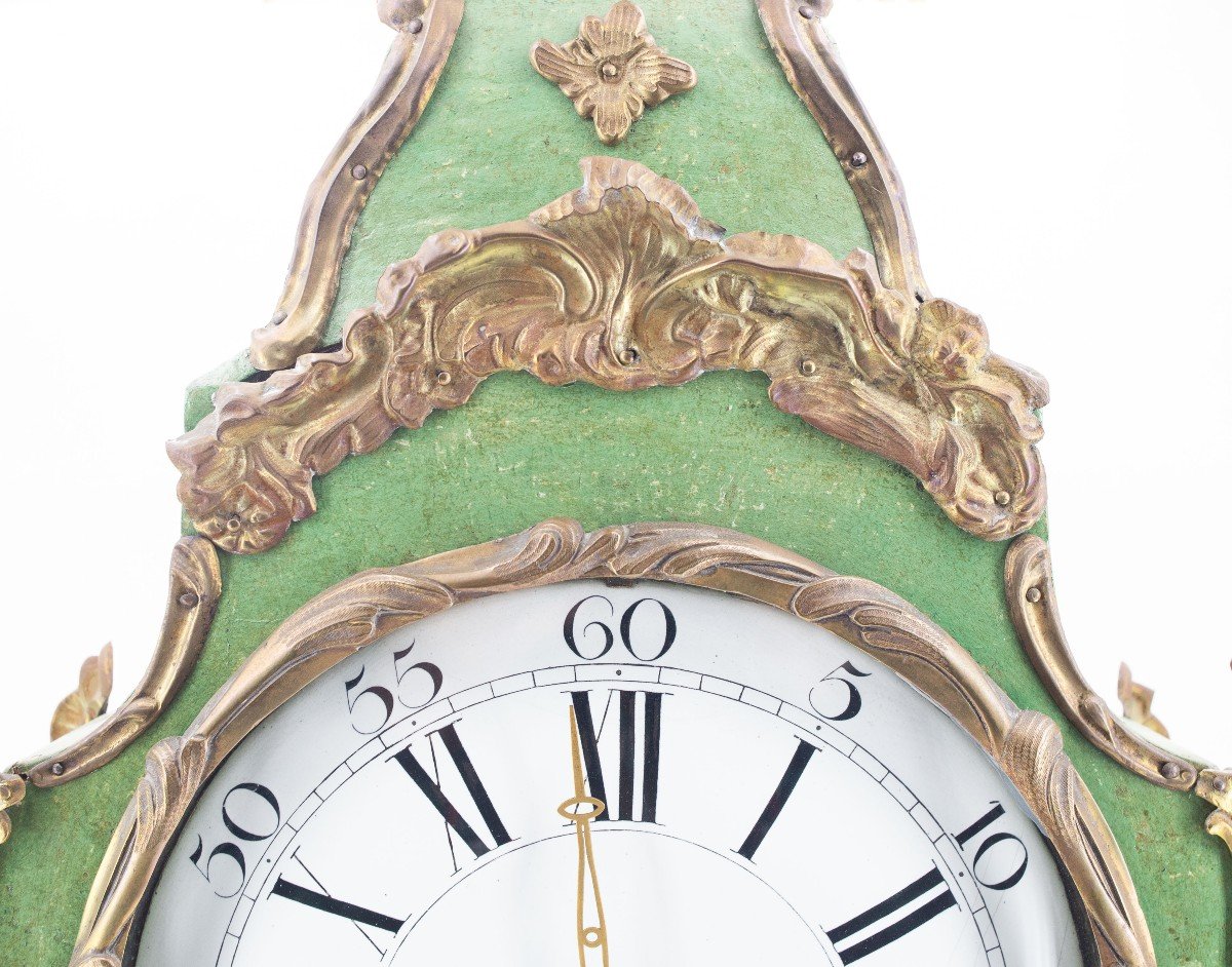 Antique Cartel Louis XV Clock, 1700s Era-photo-1