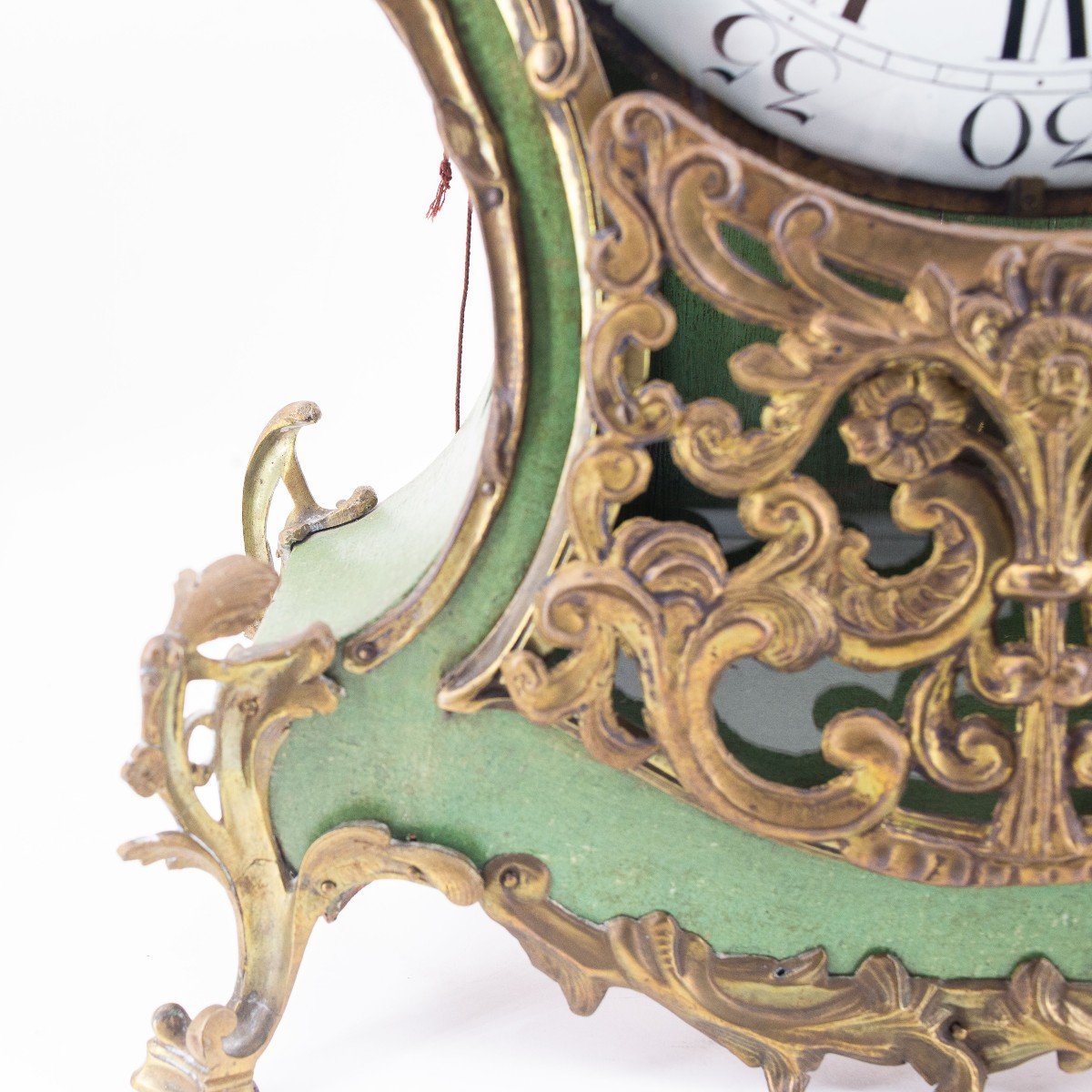 Antique Cartel Louis XV Clock, 1700s Era-photo-3