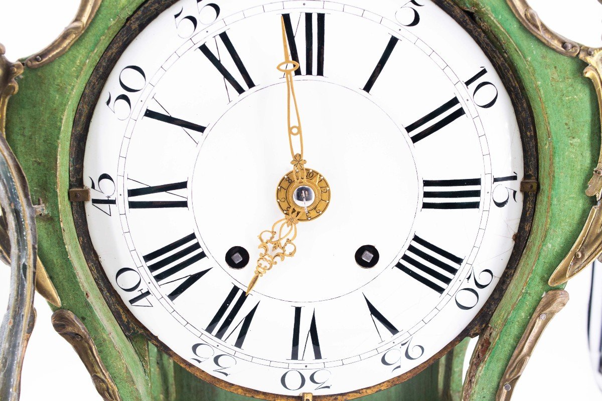 Antique Cartel Louis XV Clock, 1700s Era-photo-5