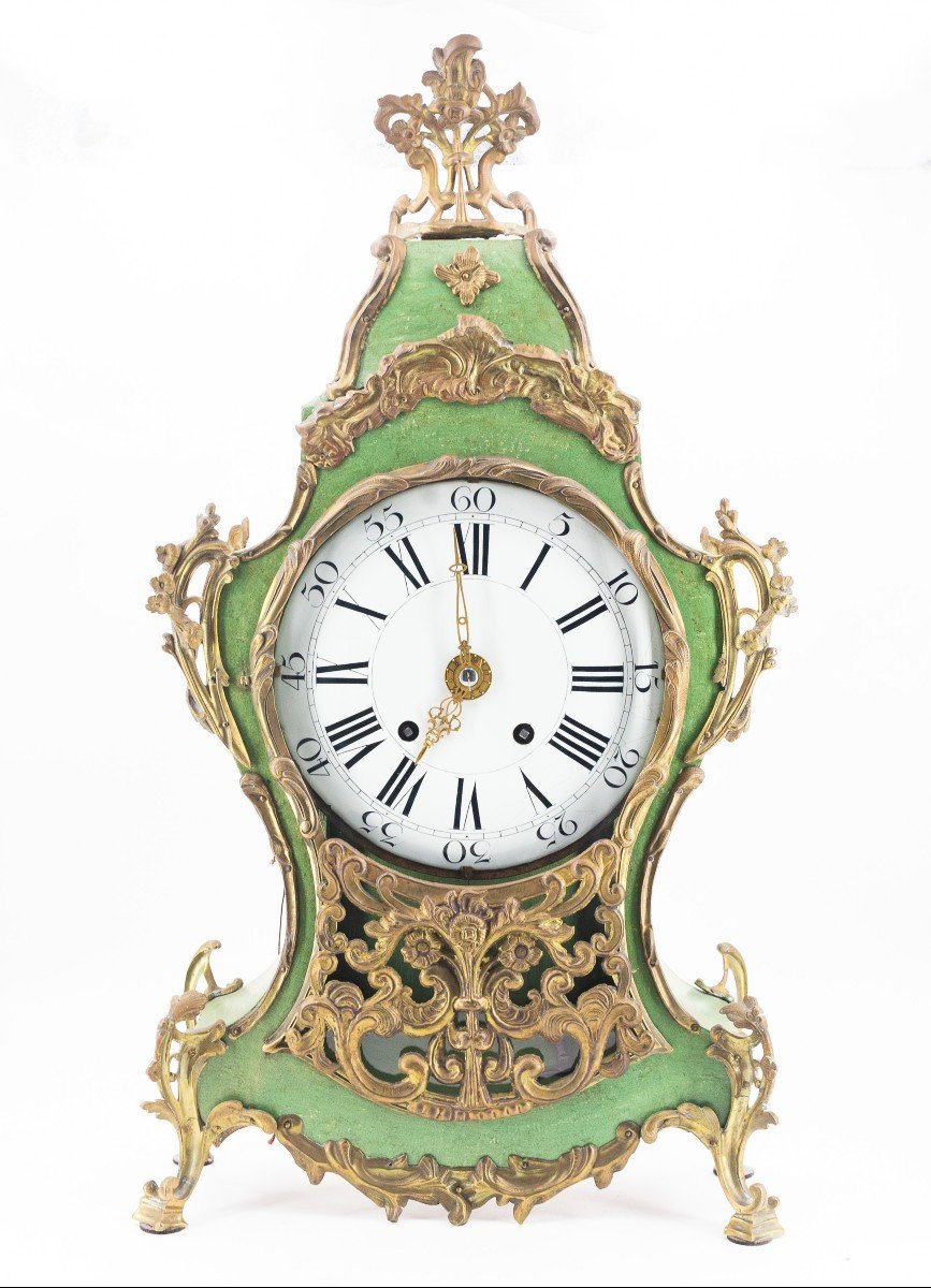Antique Cartel Louis XV Clock, 1700s Era